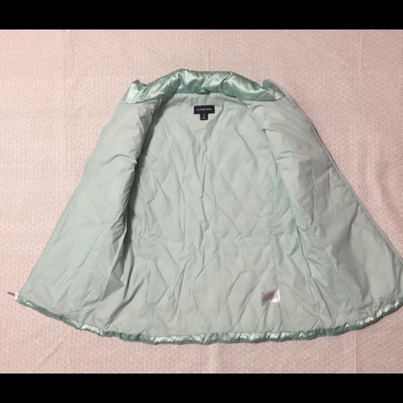 LANDS END Pastel Quilted Diamond Puffer Vest S 6-8 - Picture 3 of 8